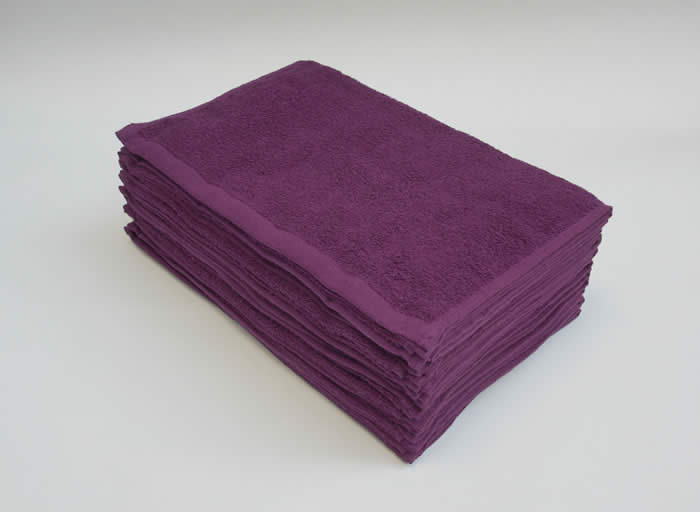 フェイスタオル 紫色 パープル 業務用タオル