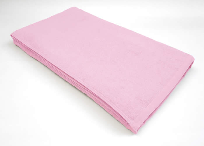 エステサロンやマッサージ店のバスタオル タオルケット ピンク色